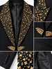Costum Elegant de Ceremonie pentru Bărbați, 4 Piese Sacou, Pantalon, Vestă și Papion, Detalii cu Pietre -PG0253