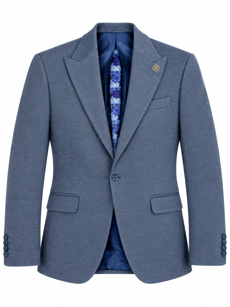 Sacou din Material cu Textură Punctată, cu Căptușeală cu Model – PG0264