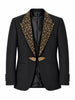 Costum Elegant de Ceremonie pentru Bărbați, 4 Piese Sacou, Pantalon, Vestă și Papion, Detalii cu Pietre -PG0253
