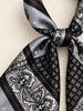 Fular negru cu model – PG0235