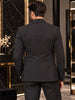 Costum Elegant de Ceremonie pentru Bărbați, 4 Piese  Sacou, Pantalon, Vestă și Papion, Detalii cu Pietre -PG0250