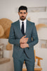 Costum Barbatesc, 3 piese, Sacou, Vesta si Pantalon, Textura Punctata, Verde Olive PG0015