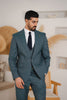 Costum Barbatesc, 3 piese, Sacou, Vesta si Pantalon, Textura Punctata, Verde Olive PG0015