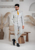 Costum Barbatesc, 2 piese, Sacou si pantalon, Material Fin, Nasturi Aurii, Gri Deschis PG0063