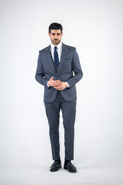 Costum Barbatesc, 3 piese, Sacou si Vesta si Pantalon,culoarea albastru-antracit, PG0198