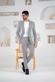 Costum barbatesc de vara, 2 piese sacou si pantalon , nuanta bleumarin intens,PG0107