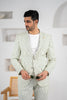 Costum barbatesc de vara, 2 piese sacou si pantalon , nuanta verde olive, PG0101