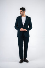 Costum barbatesc de vara, 2 piese sacou si pantalon , nuanta verde smarald inchis, PG0105