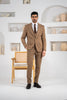 Costum Barbatesc, 3 piese, Sacou si Vesta si Pantalon,nuanta maro-tabac,PG0115