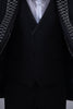 Costum elegant de ceremonie, 4 piese, sacou,vesta,papion si pantalon,detalii cu pietre,PG0158