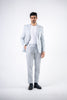 Costum barbatesc de vara, 2 piese, pantalon si sacou, culoarea bleu-pudra,PG0186