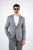 Costum barbatesc de vara, 2 piese, pantalon si sacou, culoarea gri mediu,PG0187