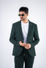 Costum barbatesc de vara, 2 piese, pantalon si sacou, culoarea verde smarald, PG0188