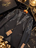 Costum Elegant de Ceremonie pentru Bărbați, 4 Piese Sacou, Pantalon, Vestă și Papion, Detalii cu Pietre -PG0251