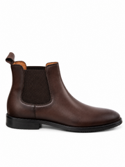 Botine maro din piele elastică – PG-0275